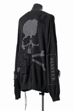 画像をギャラリービューアに読み込む, MASTERMIND WORLD PATCHWORK CARDIGAN / CASHMERE KNIT (BLACK)