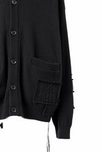 画像をギャラリービューアに読み込む, MASTERMIND WORLD PATCHWORK CARDIGAN / CASHMERE KNIT (BLACK)