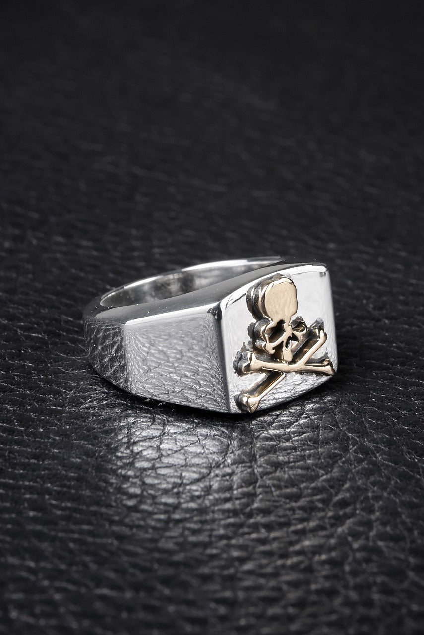 Load image into Gallery viewer, MASTERMIND WORLD COLLEGE RING (GOLD x SILVER)