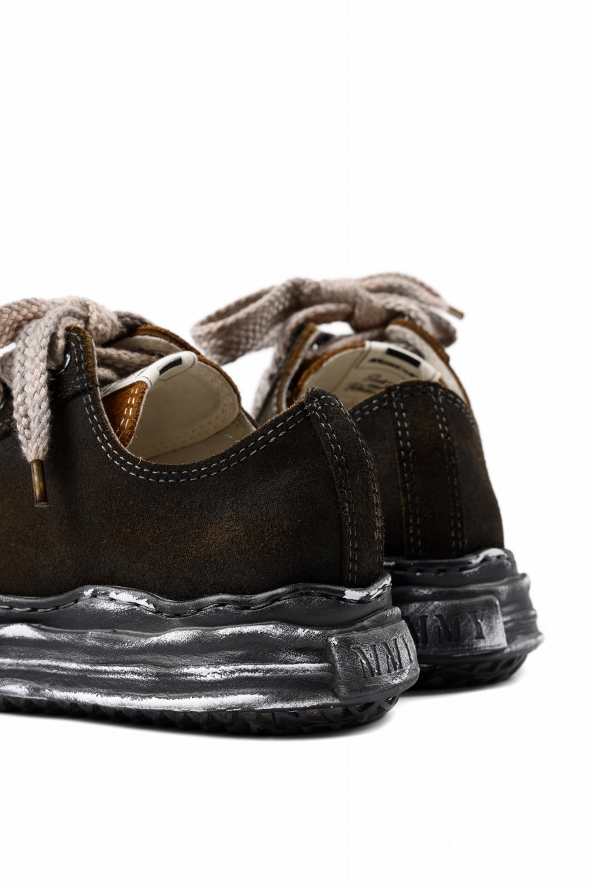 画像をギャラリービューアに読み込む, ISAMU KATAYAMA BACKLASH xx Maison MIHARA YASUHIRO “HANK” OG SOLE STEER SUEDE GARMENT-DYED LOW-TOP SNEAKER (BLACK)