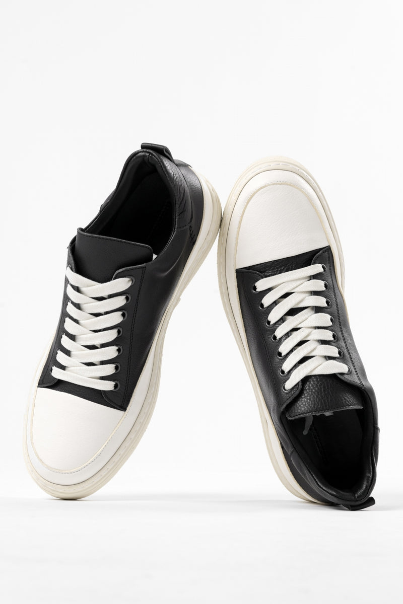 masnada LOW TOP SNEAKER / CALF SKIN LEATHER (BLACK)