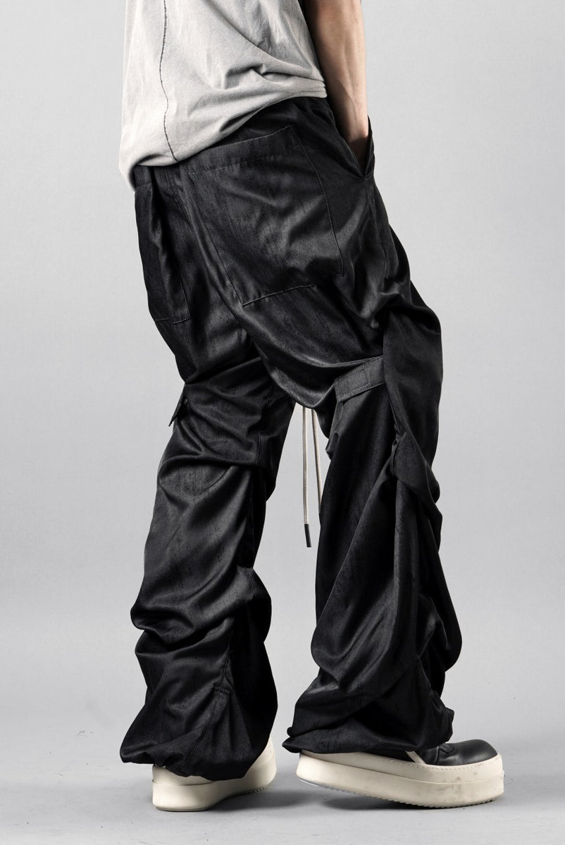 【美品】 A.F ARTEFACT ドローストリング タックワイドパンツ 3 A.F ARTEFACT TUCK WIDE PANTS / UNEVEN TEXTURE (DARK GREY)の商品
