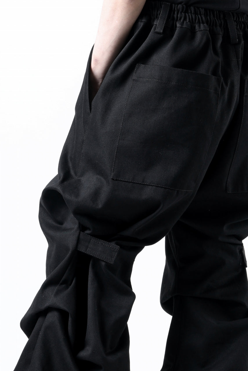 画像をギャラリービューアに読み込む, A.F ARTEFACT PURE DENIM TUCK WIDE PANTS (BLACK)