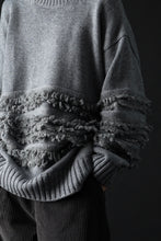 画像をギャラリービューアに読み込む, F/CE. DUAL TEXTURE SHIFTED LINES KNIT (CHARCOAL)