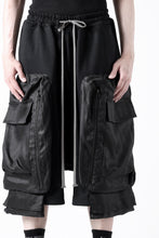 画像をギャラリービューアに読み込む, A.F ARTEFACT COMBINED DROPCROTCH CARGO SHORTS (BLACK)
