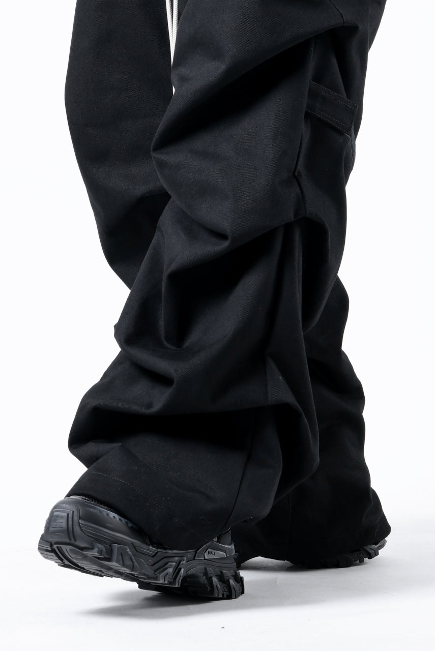 画像をギャラリービューアに読み込む, A.F ARTEFACT PURE DENIM TUCK WIDE PANTS (BLACK)