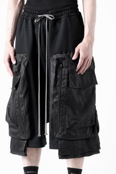 画像をギャラリービューアに読み込む, A.F ARTEFACT COMBINED DROPCROTCH CARGO SHORTS (BLACK)