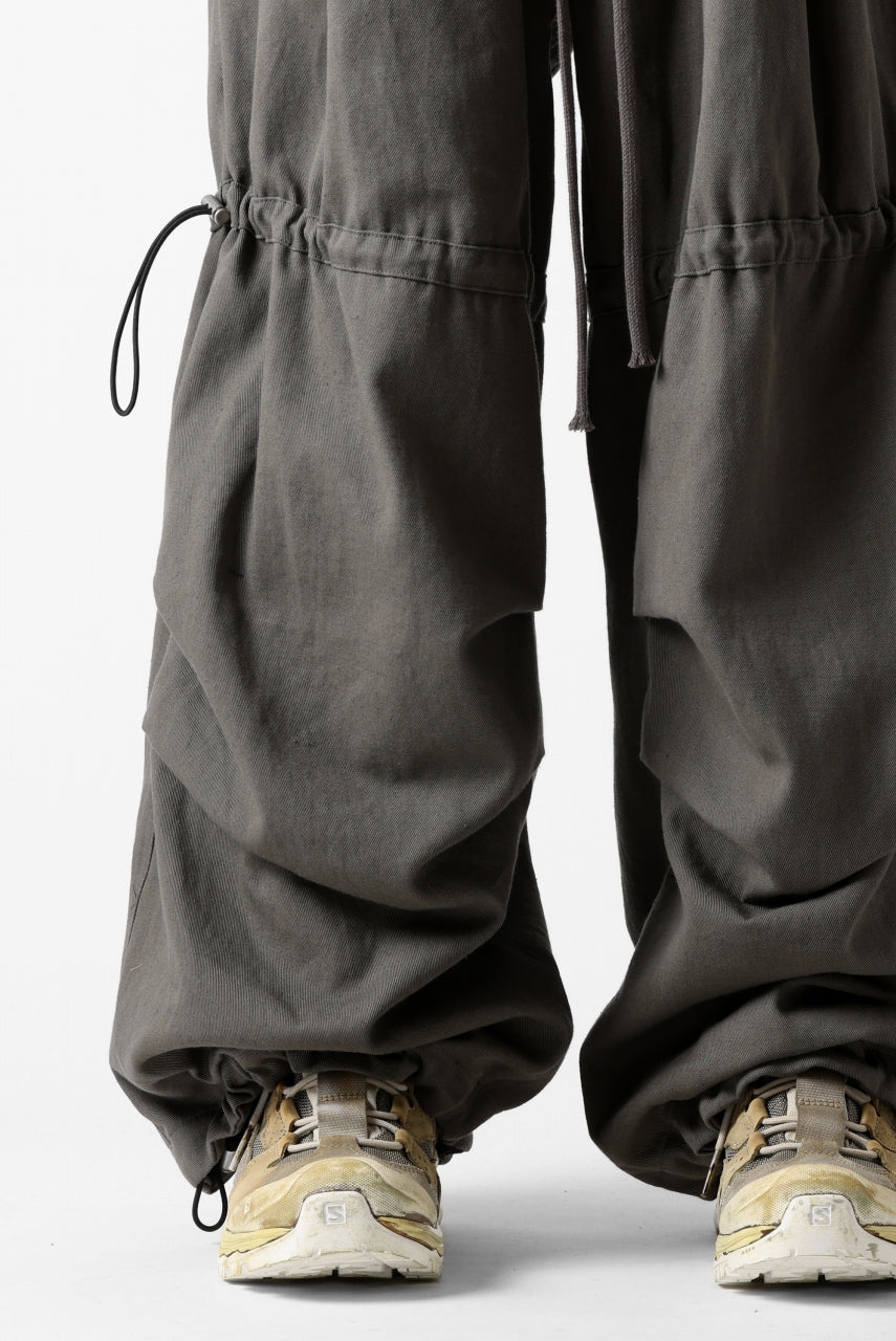 画像をギャラリービューアに読み込む, A.F ARTEFACT STRING-SQUEEZING WIDE PANTS / COTTON LINEN TWILL (KHAKI)