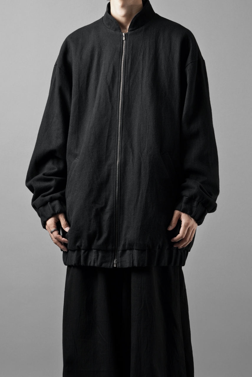 画像をギャラリービューアに読み込む, kujaku oversized zip-up blouson / J-811 (black)