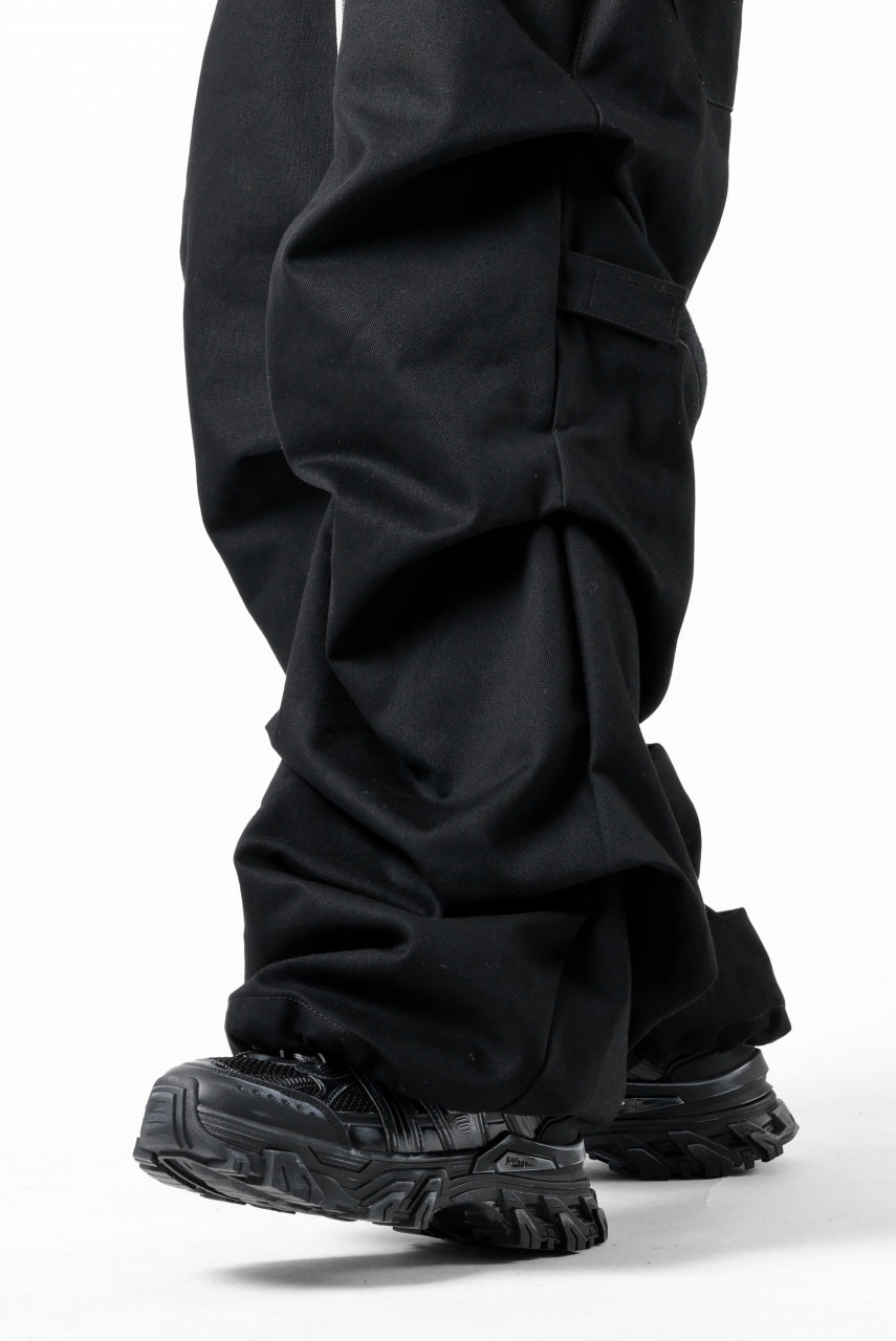 画像をギャラリービューアに読み込む, A.F ARTEFACT PURE DENIM TUCK WIDE PANTS (BLACK)