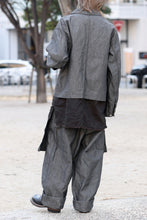 画像をギャラリービューアに読み込む, KLASICA "SOLO WOOD" LOOSE FIT SHORT COVER ALL / 9.7oz COTTON x LINEN CHAMBRAY (GRAY DENIM)