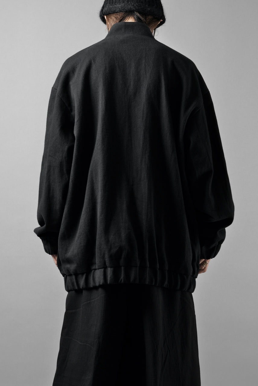 画像をギャラリービューアに読み込む, kujaku oversized zip-up blouson / J-811 (black)