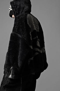 Load image into Gallery viewer, mastermind JAPAN POLAR BEAR ZIP-UP HOODIE (BLACK)