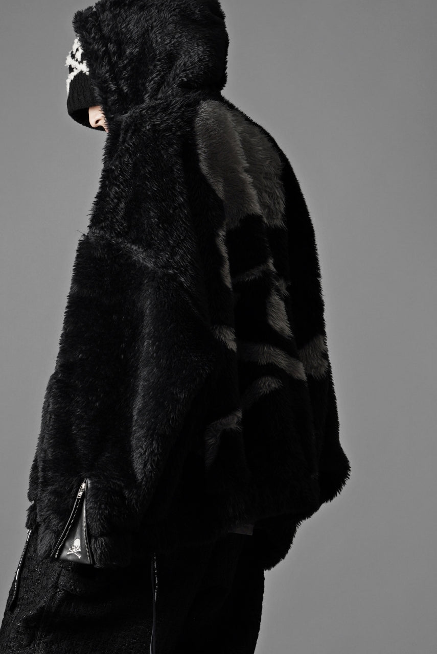 Load image into Gallery viewer, mastermind JAPAN POLAR BEAR ZIP-UP HOODIE (BLACK)