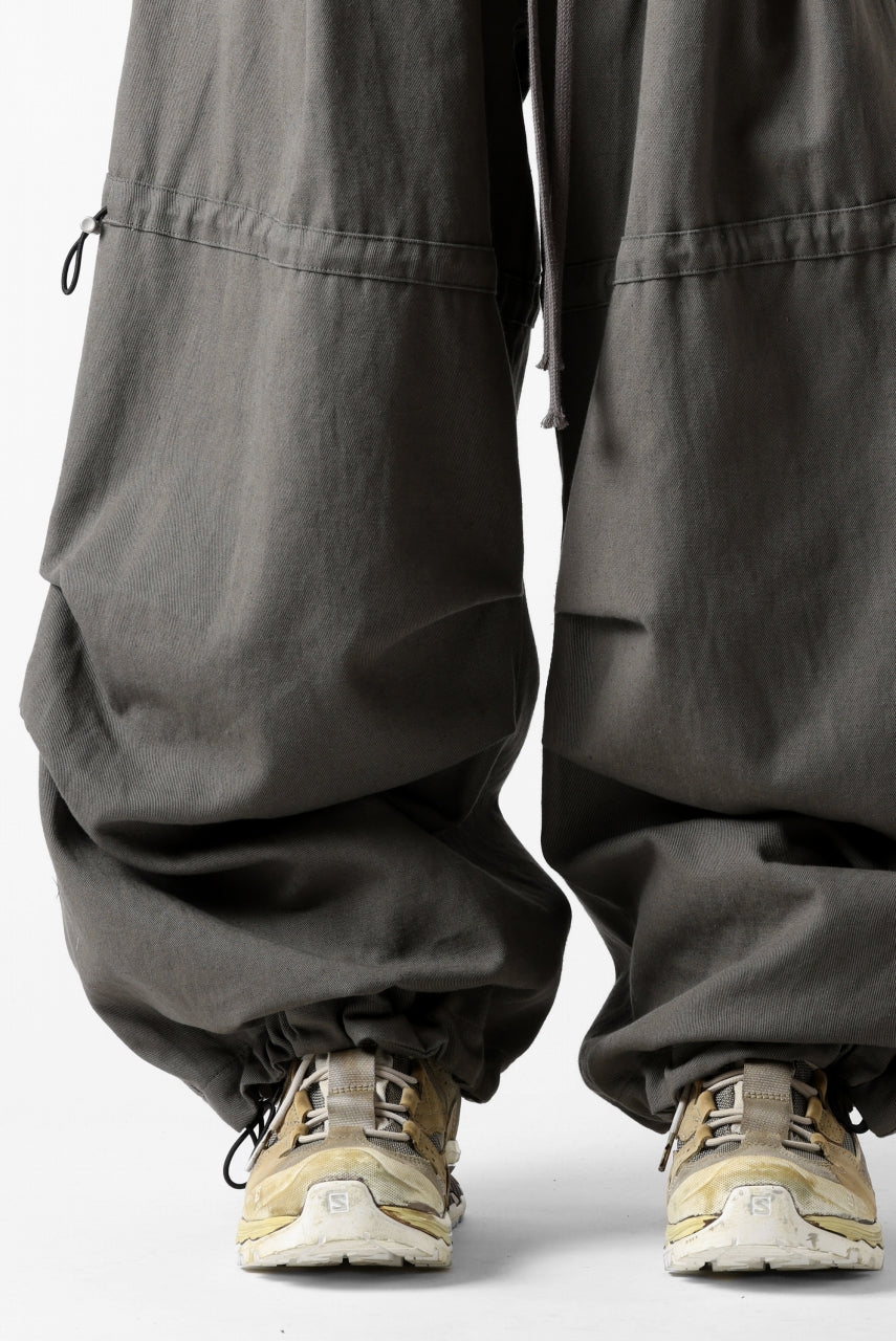 画像をギャラリービューアに読み込む, A.F ARTEFACT STRING-SQUEEZING WIDE PANTS / COTTON LINEN TWILL (KHAKI)