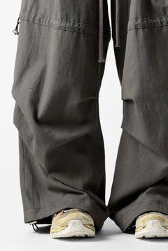 画像をギャラリービューアに読み込む, A.F ARTEFACT STRING-SQUEEZING WIDE PANTS / COTTON LINEN TWILL (KHAKI)