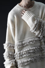 画像をギャラリービューアに読み込む, F/CE. DUAL TEXTURE SHIFTED LINES KNIT (IVORY)