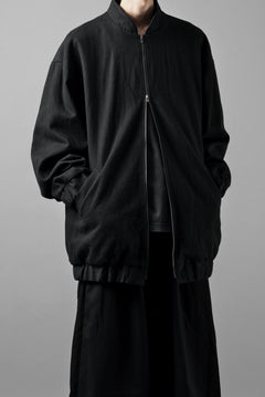 画像をギャラリービューアに読み込む, kujaku oversized zip-up blouson / J-811 (black)