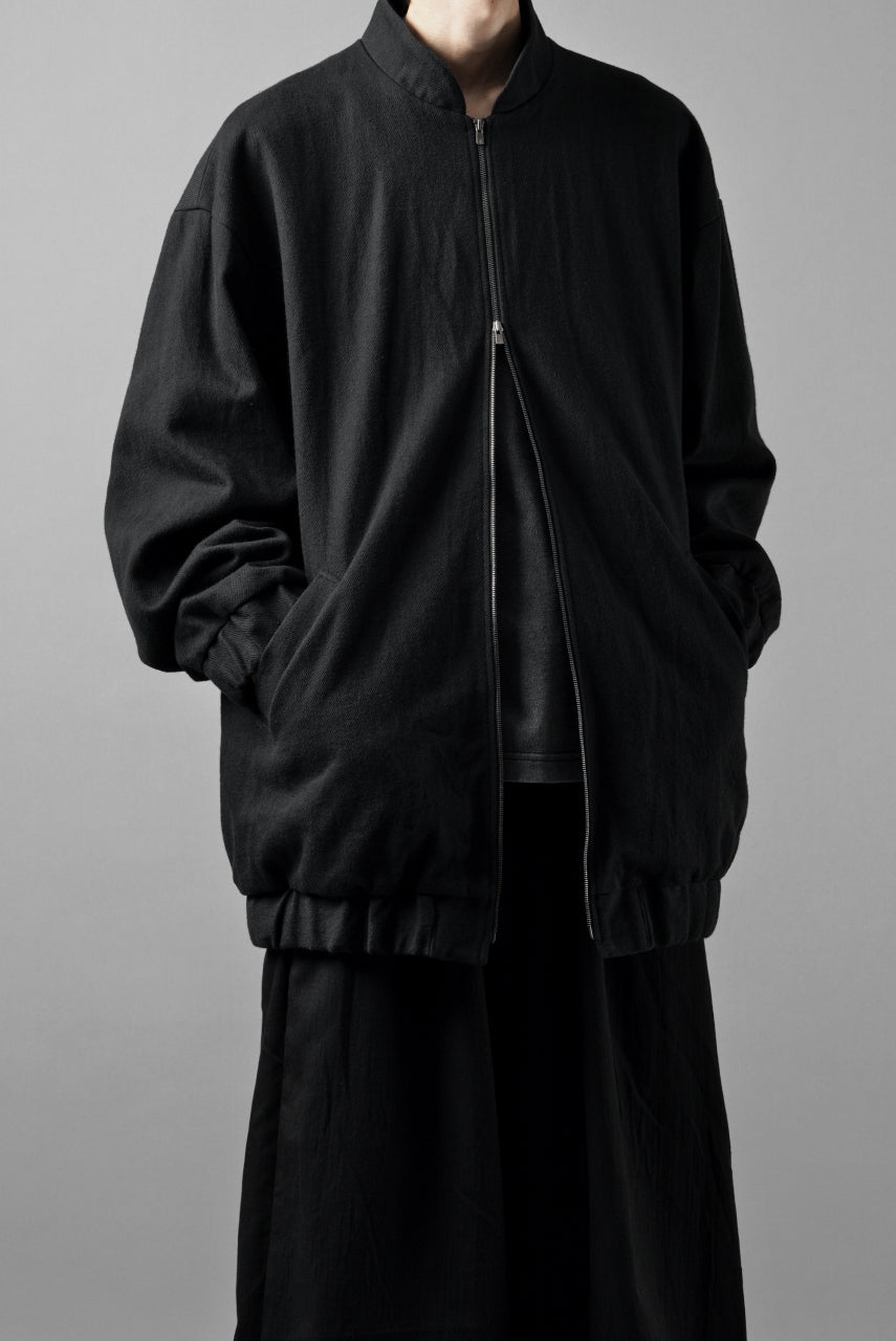 画像をギャラリービューアに読み込む, kujaku oversized zip-up blouson / J-811 (black)