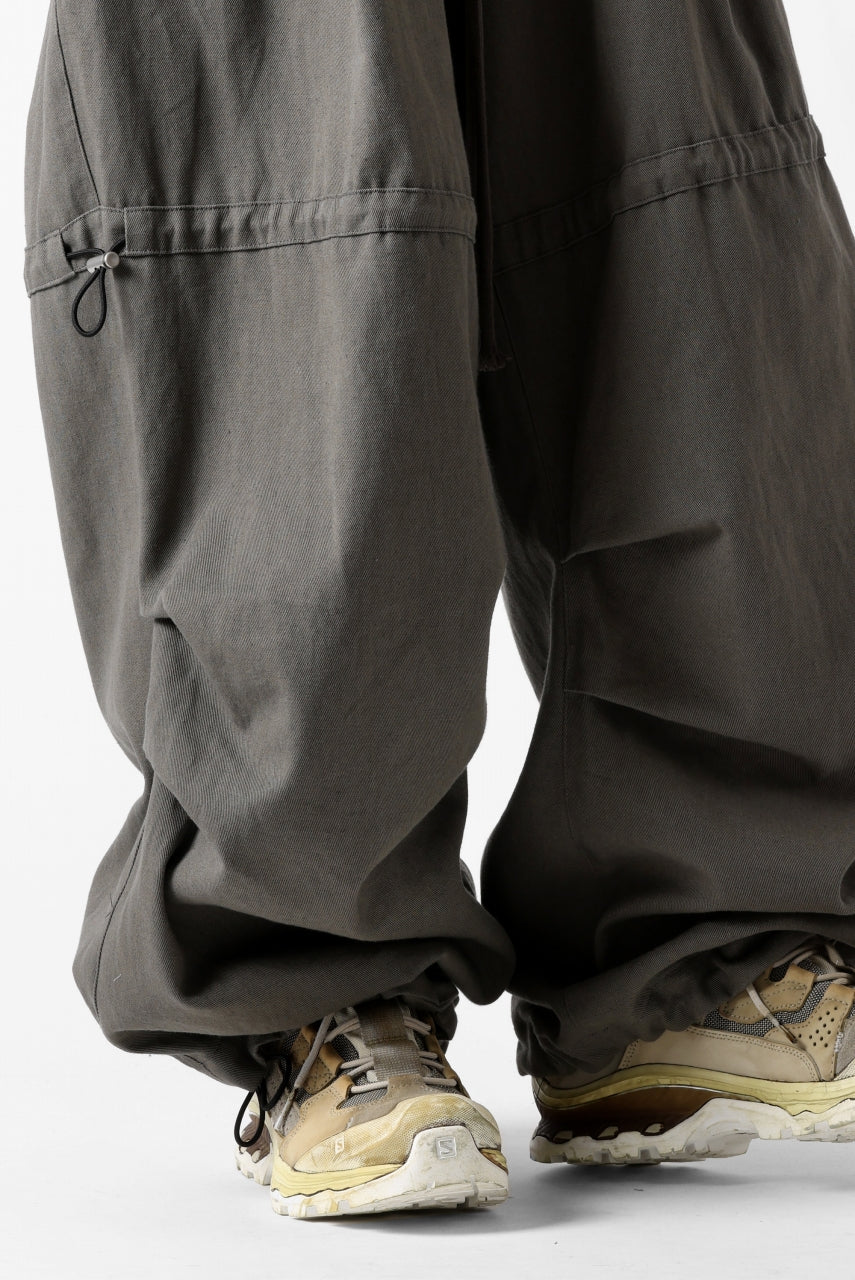 画像をギャラリービューアに読み込む, A.F ARTEFACT STRING-SQUEEZING WIDE PANTS / COTTON LINEN TWILL (KHAKI)