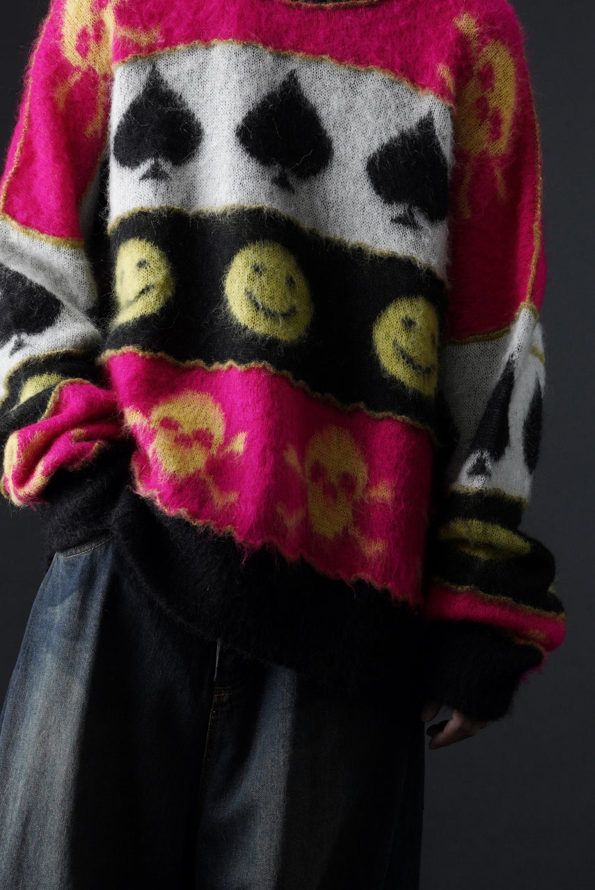 画像をギャラリービューアに読み込む, ISABEL BENENATO Wool Jacquarrd Intarsia Knit Jumper (MIX)