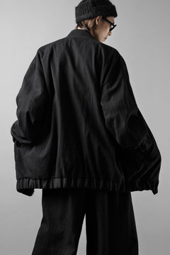 画像をギャラリービューアに読み込む, kujaku oversized zip-up blouson / J-811 (black)