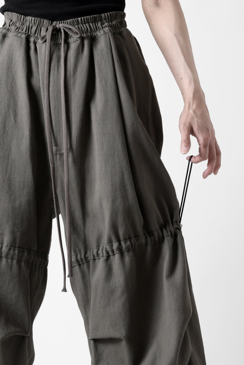 画像をギャラリービューアに読み込む, A.F ARTEFACT STRING-SQUEEZING WIDE PANTS / COTTON LINEN TWILL (KHAKI)