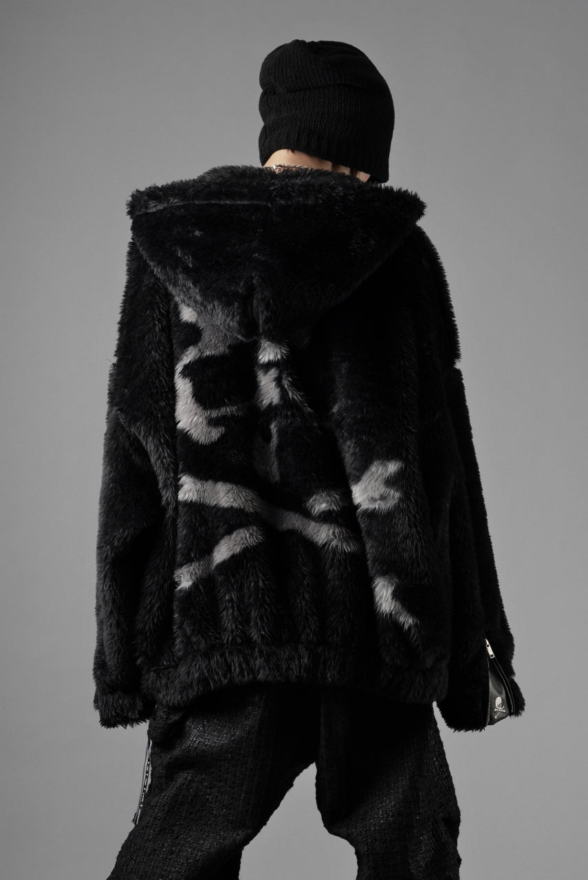 Load image into Gallery viewer, mastermind JAPAN POLAR BEAR ZIP-UP HOODIE (BLACK)