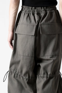 画像をギャラリービューアに読み込む, A.F ARTEFACT STRING-SQUEEZING WIDE PANTS / COTTON LINEN TWILL (KHAKI)