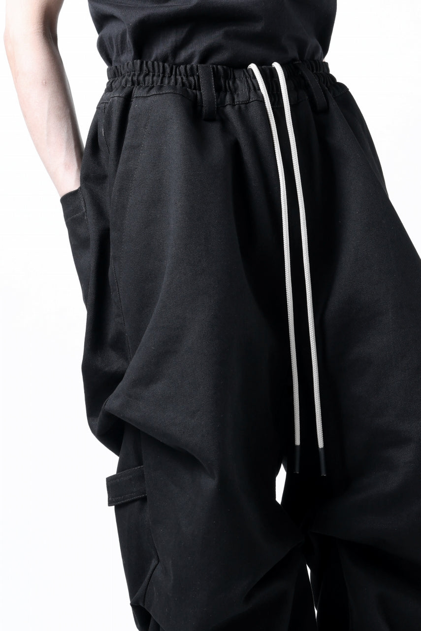 画像をギャラリービューアに読み込む, A.F ARTEFACT PURE DENIM TUCK WIDE PANTS (BLACK)