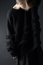 画像をギャラリービューアに読み込む, F/CE. DUAL TEXTURE SHIFTED LINES KNIT (BLACK)