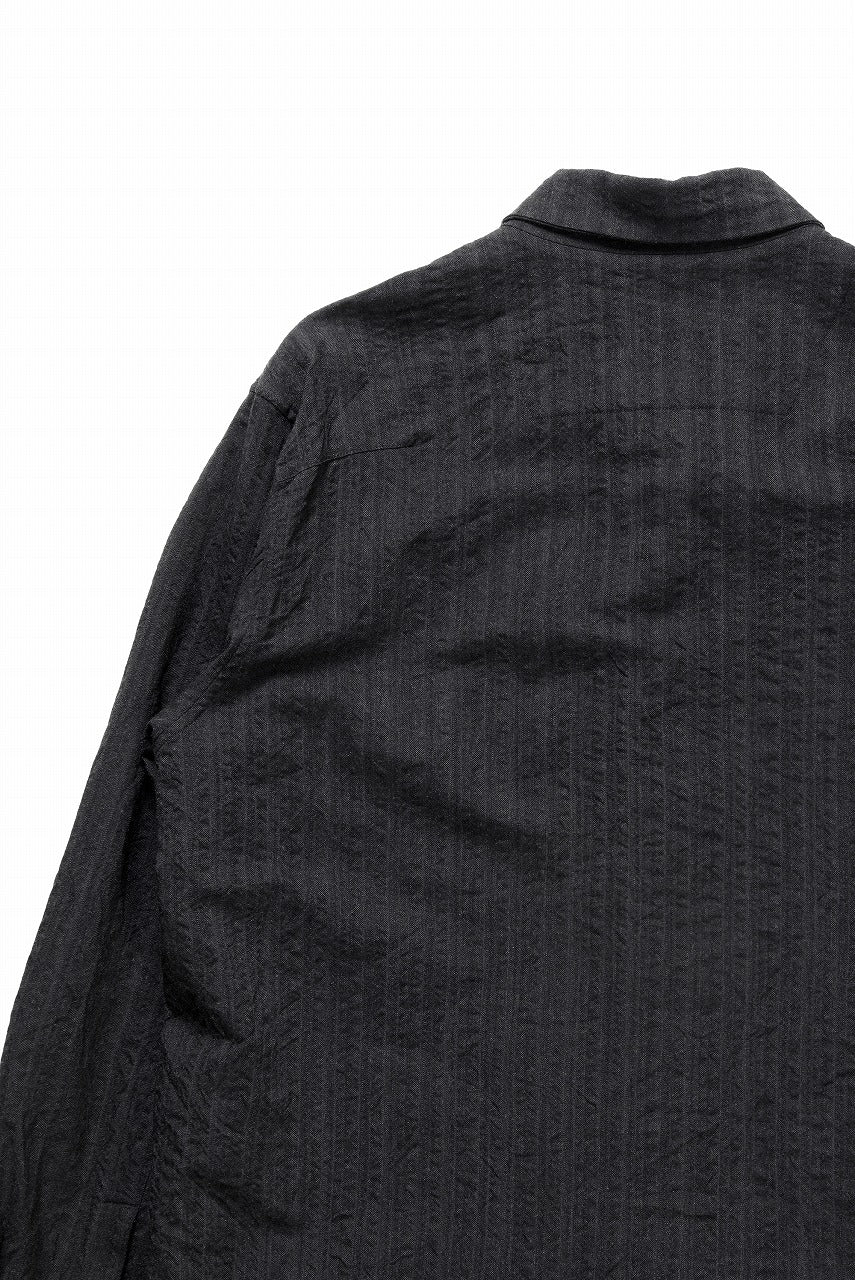 画像をギャラリービューアに読み込む, forme d'expression Minimal Outer Shirt / B95F (Off Black)