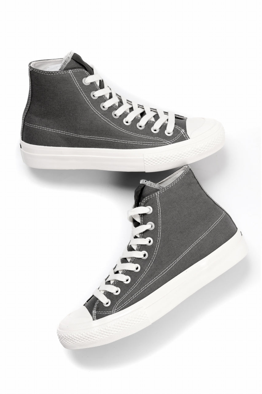 画像をギャラリービューアに読み込む, Y's for men HIGH TOP SNEAKER / COTTON CANVAS (GREY x WHITE)