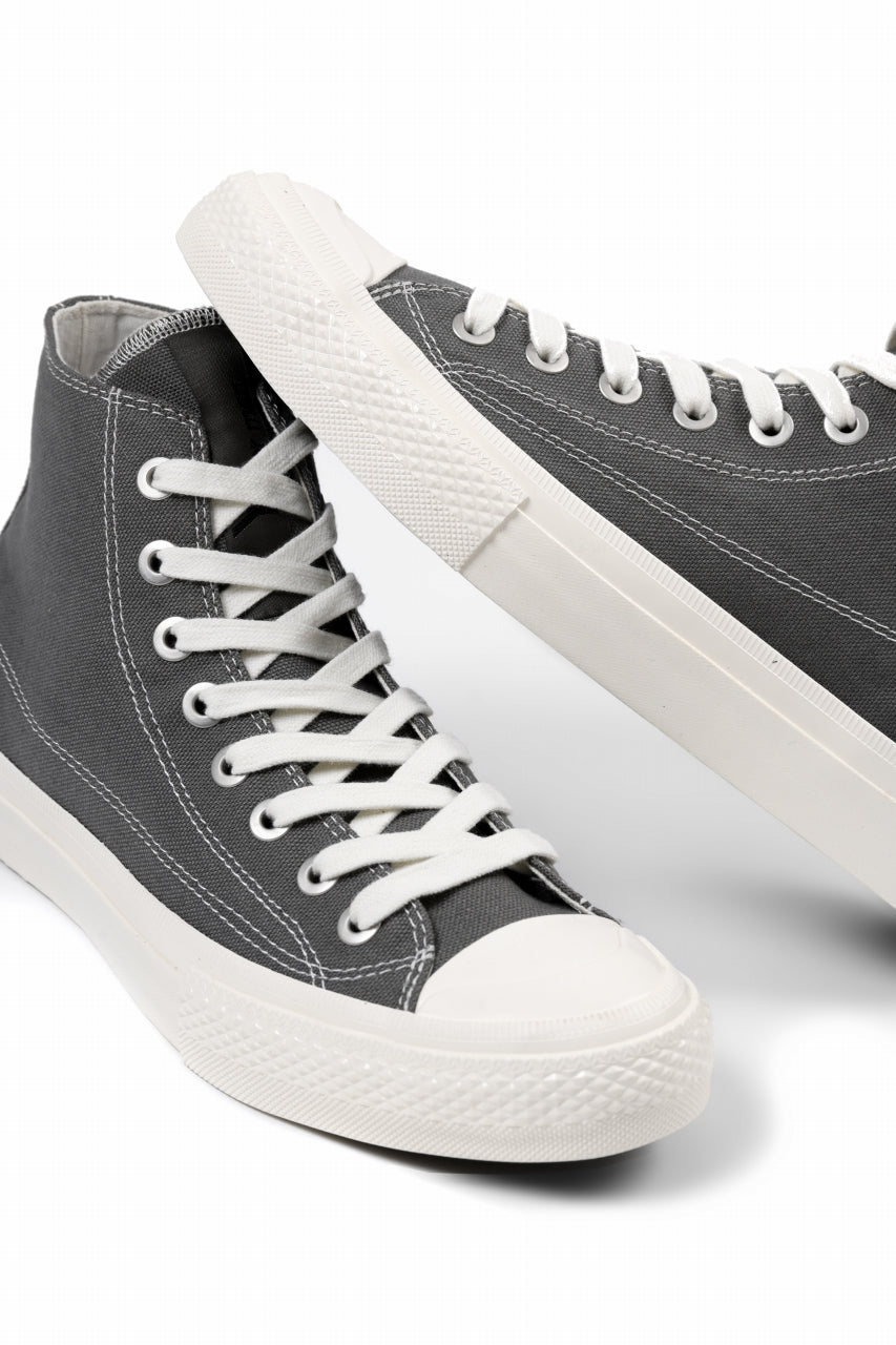画像をギャラリービューアに読み込む, Y's for men HIGH TOP SNEAKER / COTTON CANVAS (GREY x WHITE)