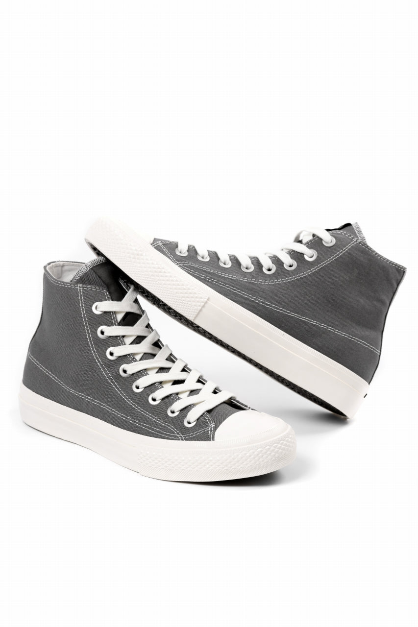 画像をギャラリービューアに読み込む, Y's for men HIGH TOP SNEAKER / COTTON CANVAS (GREY x WHITE)