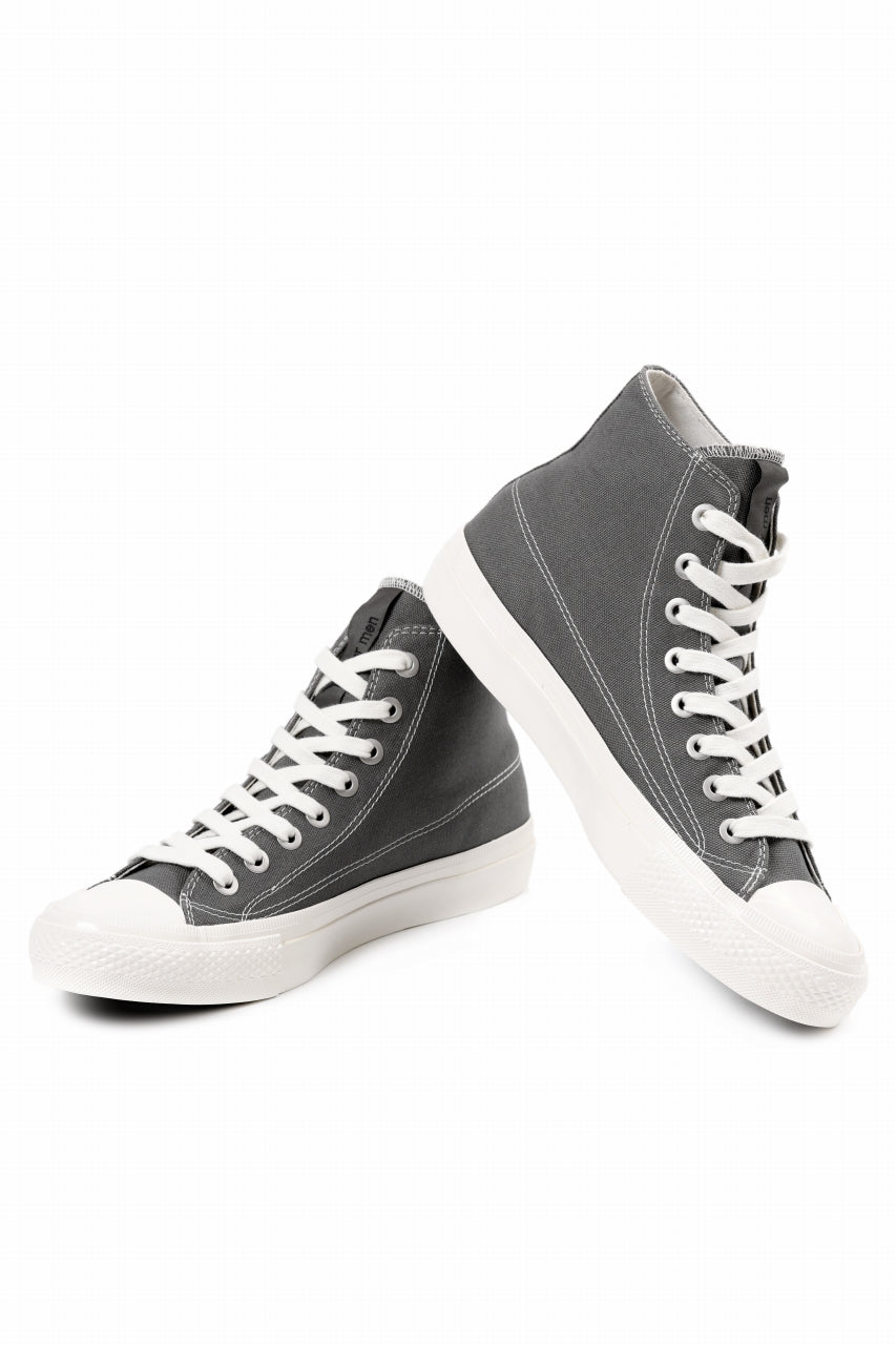 画像をギャラリービューアに読み込む, Y's for men HIGH TOP SNEAKER / COTTON CANVAS (GREY x WHITE)