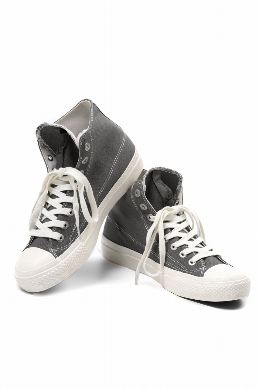 画像をギャラリービューアに読み込む, Y's for men HIGH TOP SNEAKER / COTTON CANVAS (GREY x WHITE)