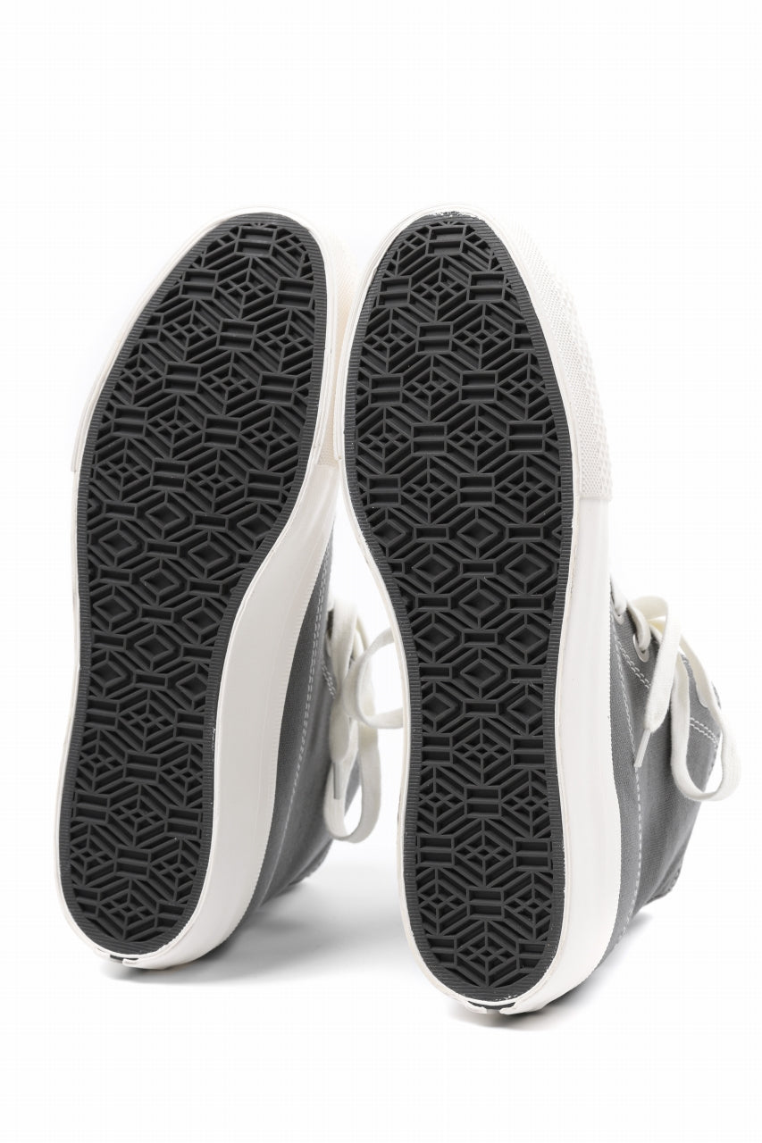 画像をギャラリービューアに読み込む, Y's for men HIGH TOP SNEAKER / COTTON CANVAS (GREY x WHITE)