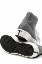 画像をギャラリービューアに読み込む, Y's for men HIGH TOP SNEAKER / COTTON CANVAS (GREY x WHITE)