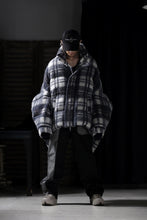 画像をギャラリービューアに読み込む, Feng Chen Wang UPSIDE DOWN JACKET IN CHECK PATTERN (NAVY)