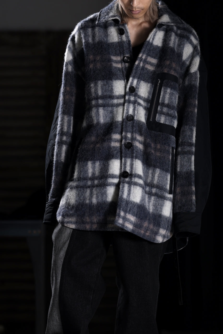画像をギャラリービューアに読み込む, Feng Chen Wang FLANNEL SHIRT WITH QUILT PHOENIX (NAVY)