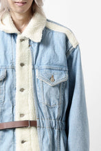 画像をギャラリービューアに読み込む, FACETASM ASSYMETRICAL BELTED SHERPA DENIM JACKET (INDIGO)