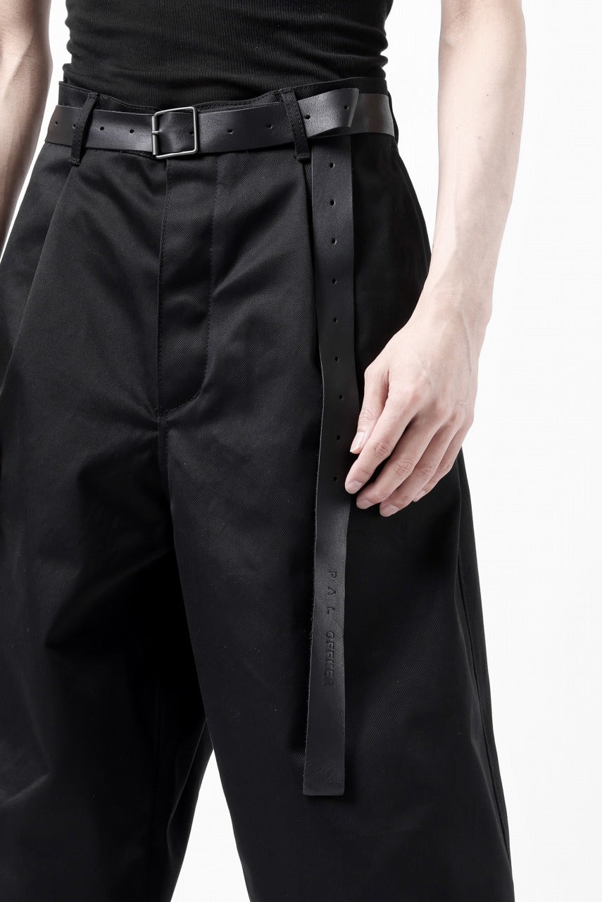 画像をギャラリービューアに読み込む, ISAMU KATAYAMA BACKLASH TUCK WIDE PANTS / HIGH DENSITY CHINO CLOTH (BLACK)