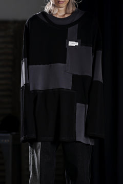 画像をギャラリービューアに読み込む, Feng Chen Wang PANELLED TOPS (BLACK/GREY)