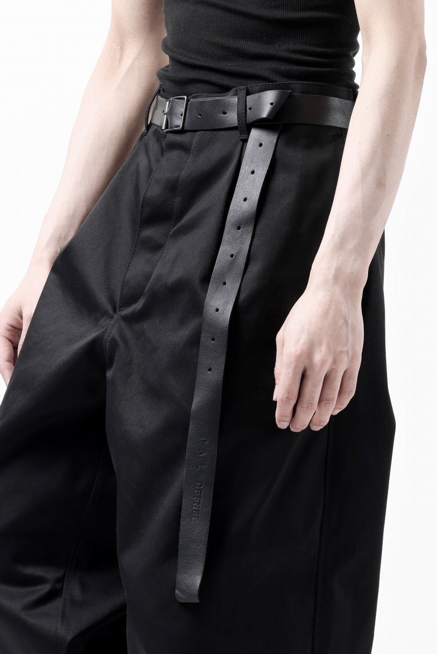 画像をギャラリービューアに読み込む, ISAMU KATAYAMA BACKLASH TUCK WIDE PANTS / HIGH DENSITY CHINO CLOTH (BLACK)