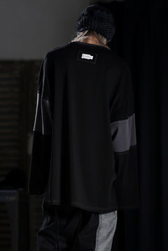 画像をギャラリービューアに読み込む, Feng Chen Wang PANELLED TOPS (BLACK/GREY)