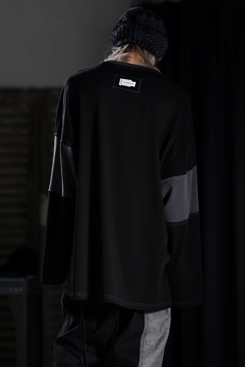 画像をギャラリービューアに読み込む, Feng Chen Wang PANELLED TOPS (BLACK/GREY)
