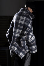 画像をギャラリービューアに読み込む, Feng Chen Wang UPSIDE DOWN JACKET IN CHECK PATTERN (NAVY)