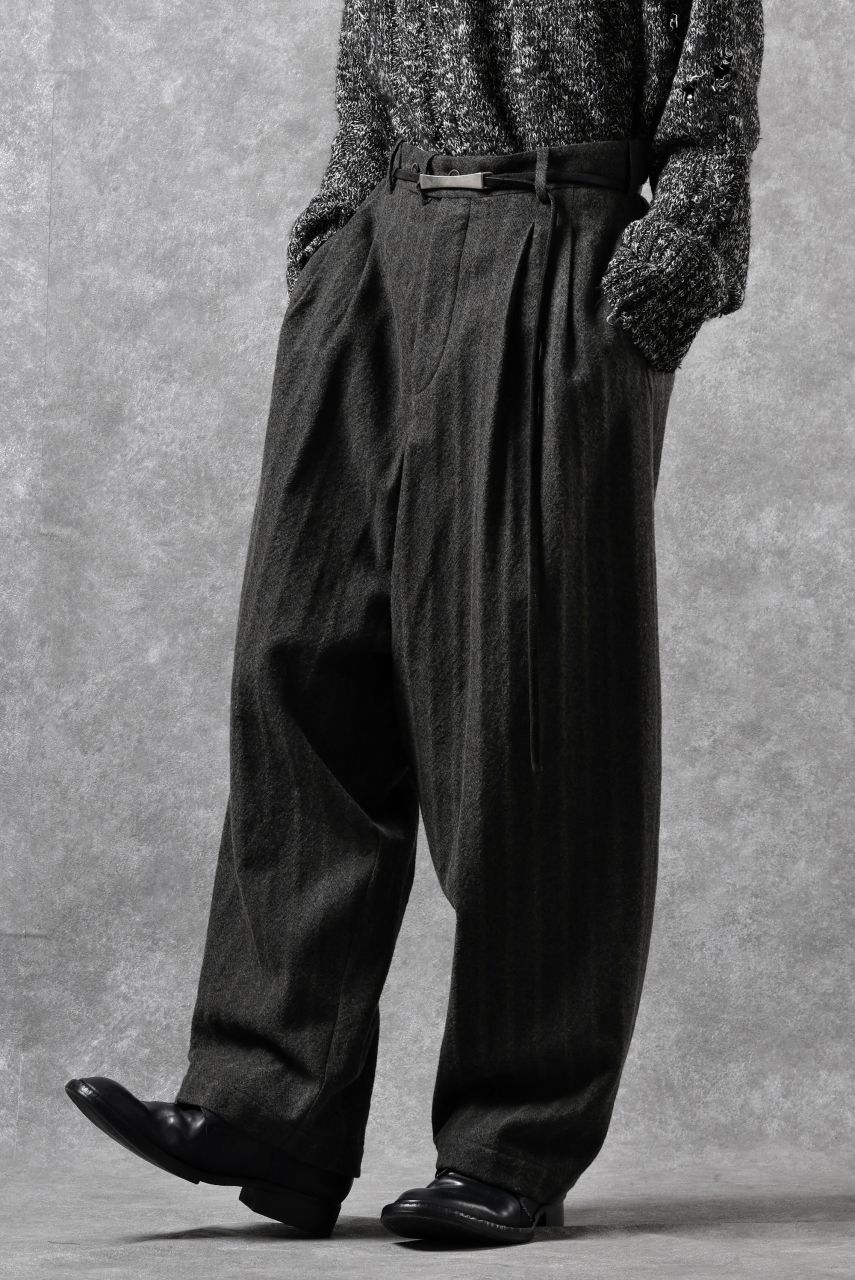 画像をギャラリービューアに読み込む, forme d'expression 2Tucked Baggy Pants (Grey)