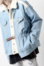 画像をギャラリービューアに読み込む, FACETASM ASSYMETRICAL BELTED SHERPA DENIM JACKET (INDIGO)